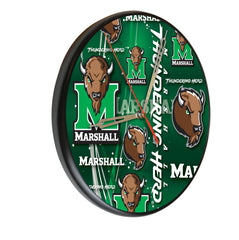 University of Marshall Thundering Herd Printed Wood Clock