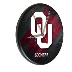 Oklahoma Sooners Printed Wood Clock