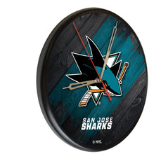 San Jose Sharks Printed Wood Clock