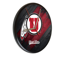 Utah Utes Printed Wood Clock
