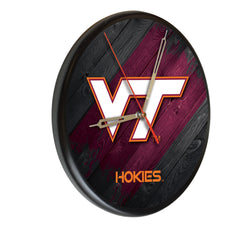 Virginia Tech Hookies Printed Wood Clock
