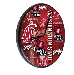 Washington State Cougars Printed Wood Clock