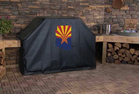 Arizona State Outline Flag Grill Cover