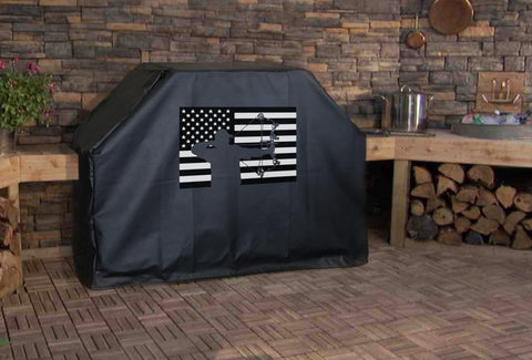 Bow Hunt American Flag Grill Cover