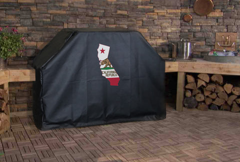 California State Outline Flag Grill Cover