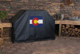 Colorado State Outline Flag Grill Cover