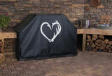 Fish Hook Antler Heart Grill Cover