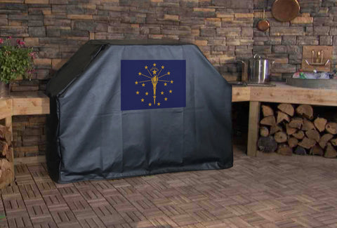Indiana State Flag Grill Cover