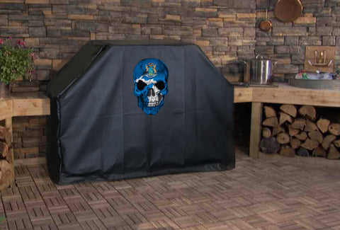 Michigan State Flag Skull Grill Cover