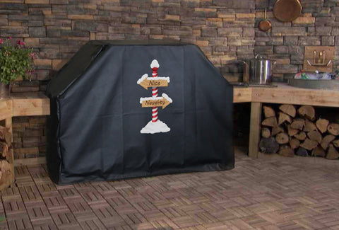 Naughty or Nice North Pole Grill Cover