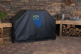 Nevada State Outline Flag Grill Cover