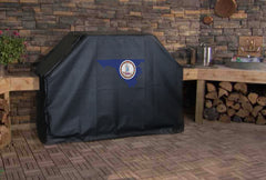 Virginia State Outline Flag Grill Cover